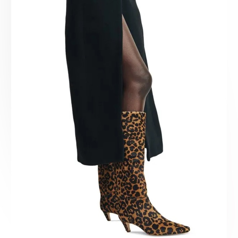 $498! Reformation Remy Kitten-Heel Knee Boots Leopard SZ 10 NWOT! - Picture 6 of 11